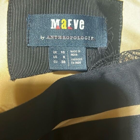 Maeve x Anthropologie Striped Floral Appliqué Midi Dress - Picture 8 of 10